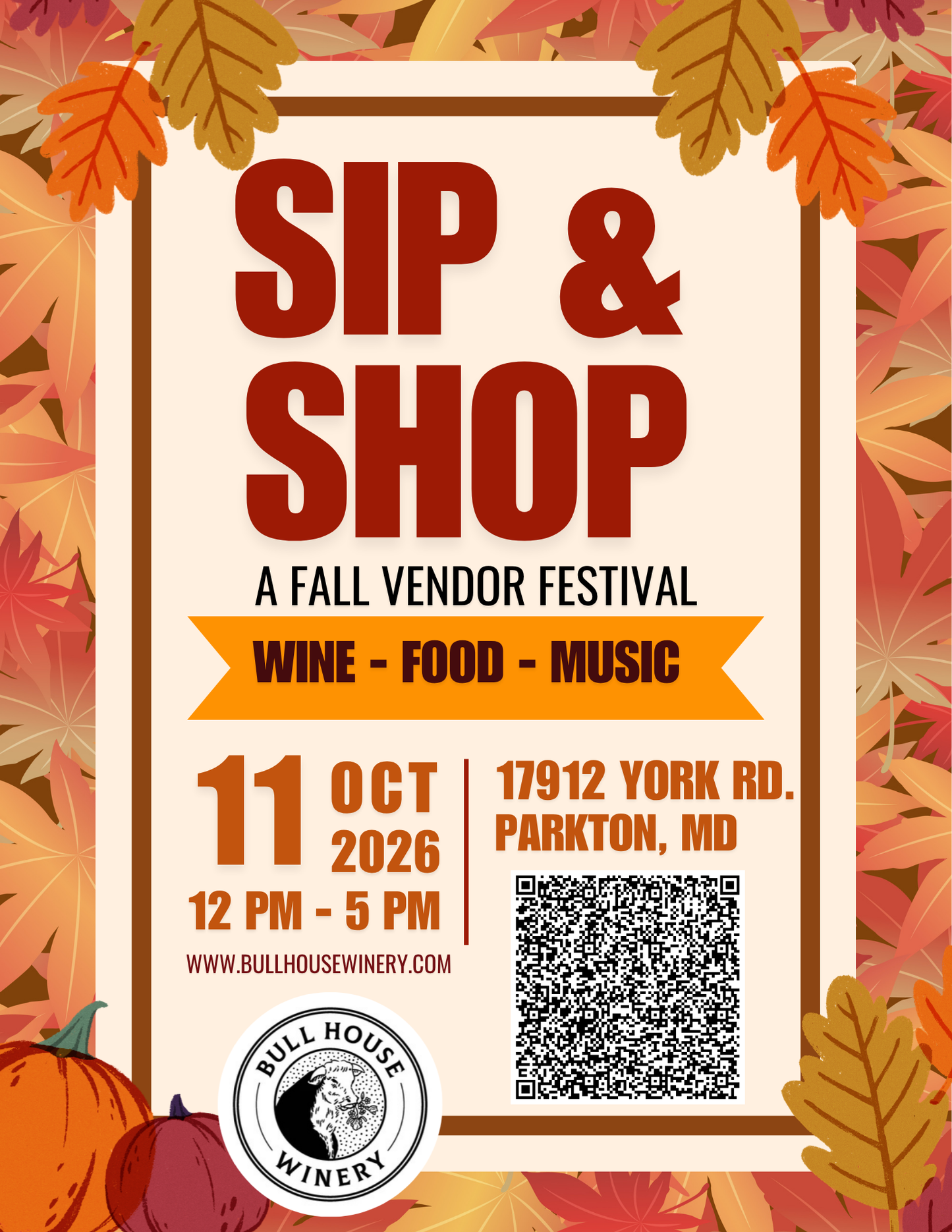 Fall 2026 Sip & Shop | Market - Food- Music